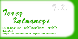 terez kalmanczi business card